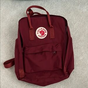 Fjallraven Red Backpack Iconic Design